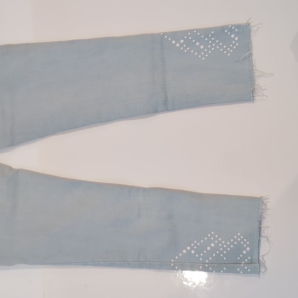 Levi's 711 Amilly Ankle Light Wash Studded Jeans Size 26 - Picture 5 of 12
